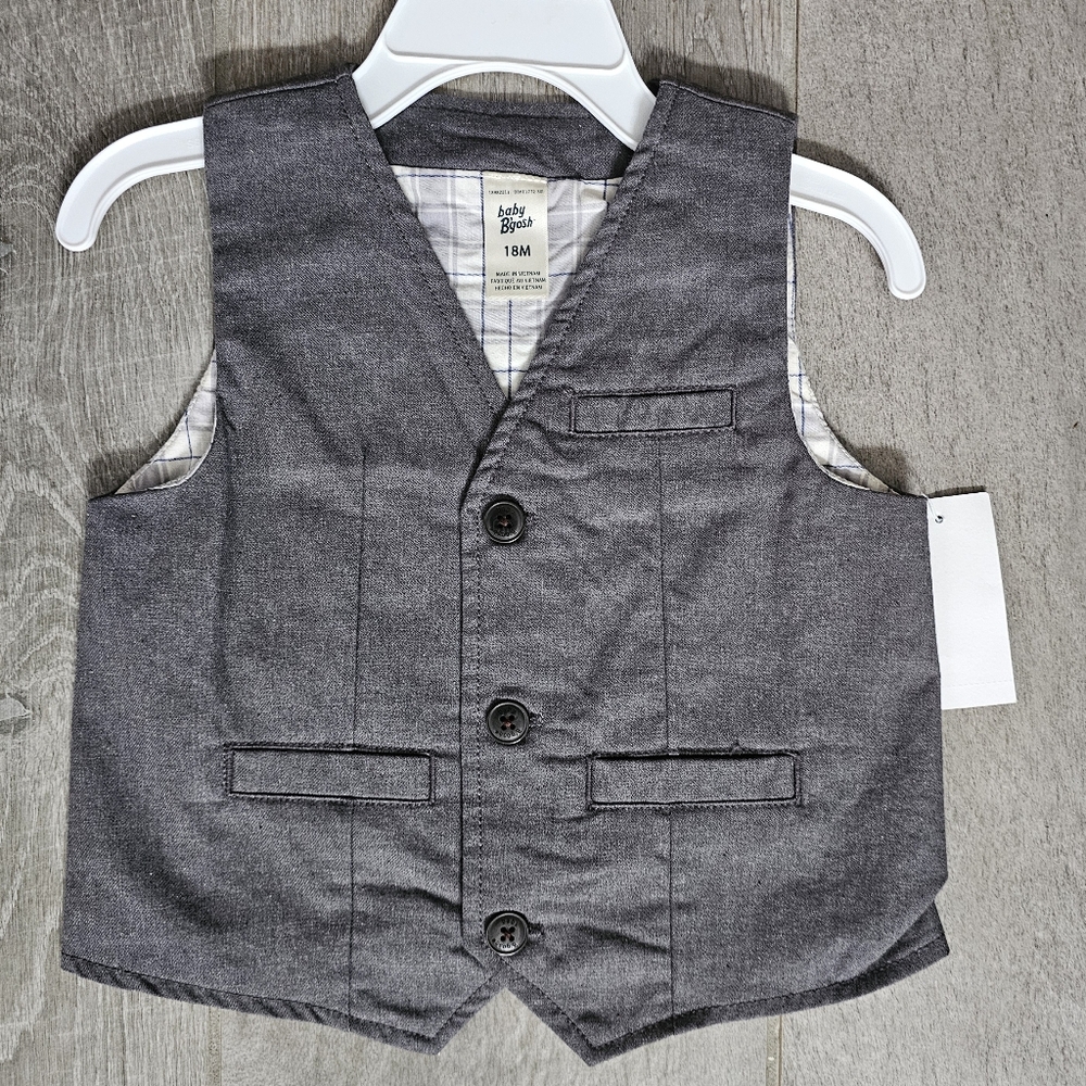 OSHKOSH | Baby Twill Dress Vest 18M NWT